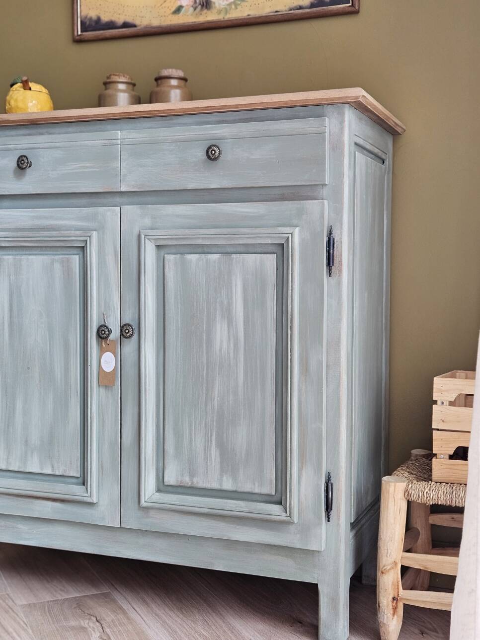 Renovated and distressed Parisian sideboard | Lucien