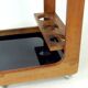 Mid Century Modern Wooden Bar Cart With Black Opaline Glass, 1960s
