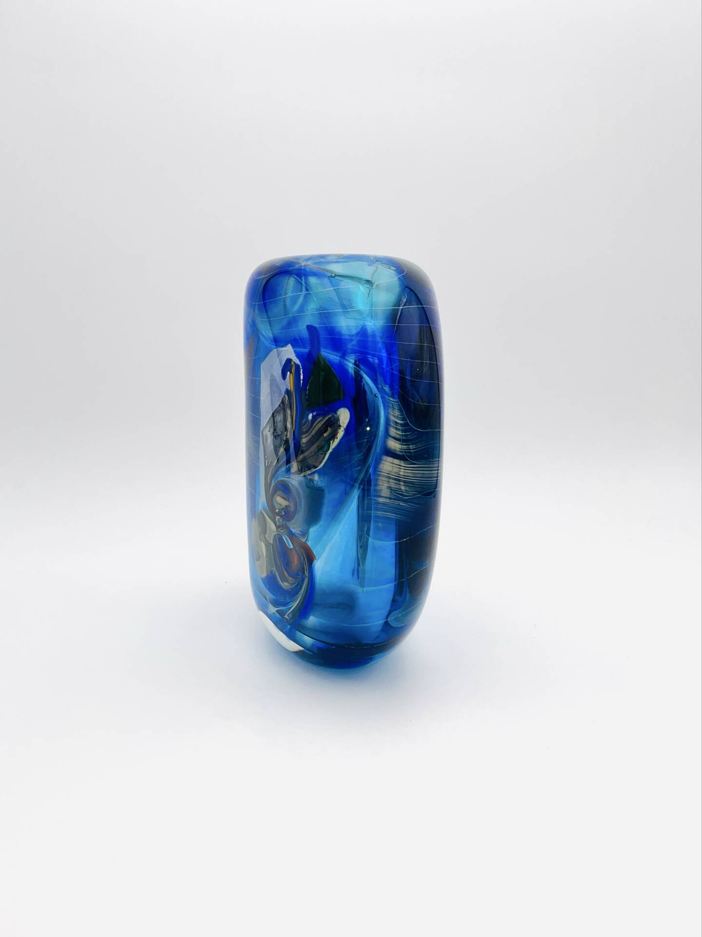 Vase Robert Pierini 2002 Studio Glass 6.3kg Inclusion Polychrome Signed