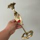 Vintage brass cobra candle holder