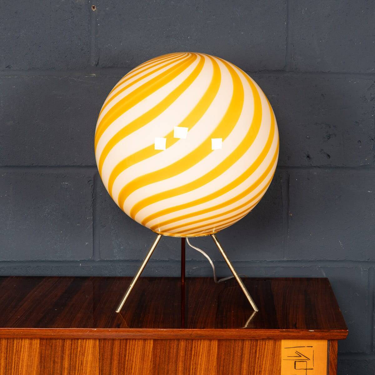 21stc italian hand blown glass table lamp, murano