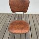 Brown skai chairs and stool