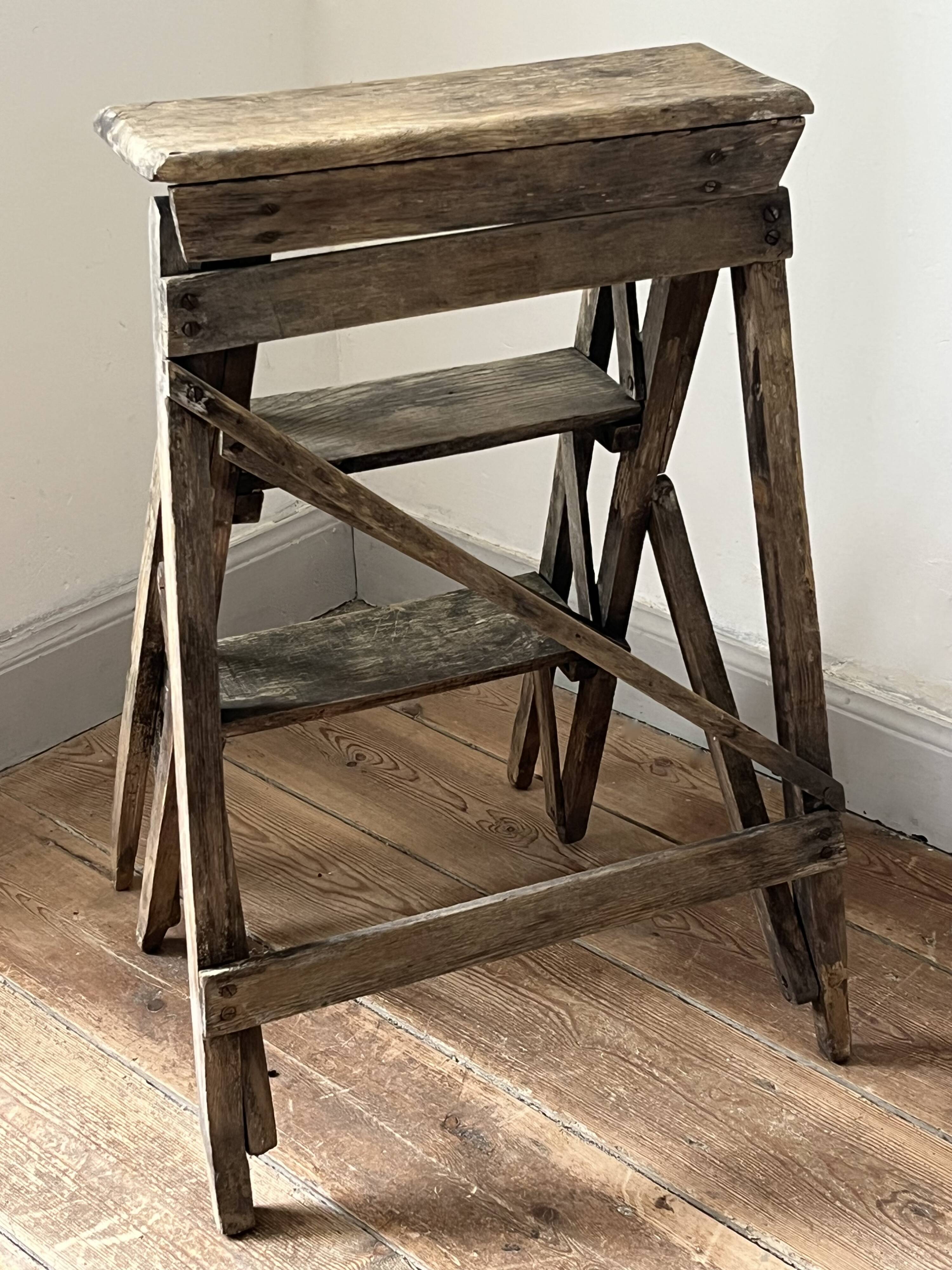 Old step ladder, decoration