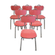 Suite de 6 chaises en formica 1950 vintage