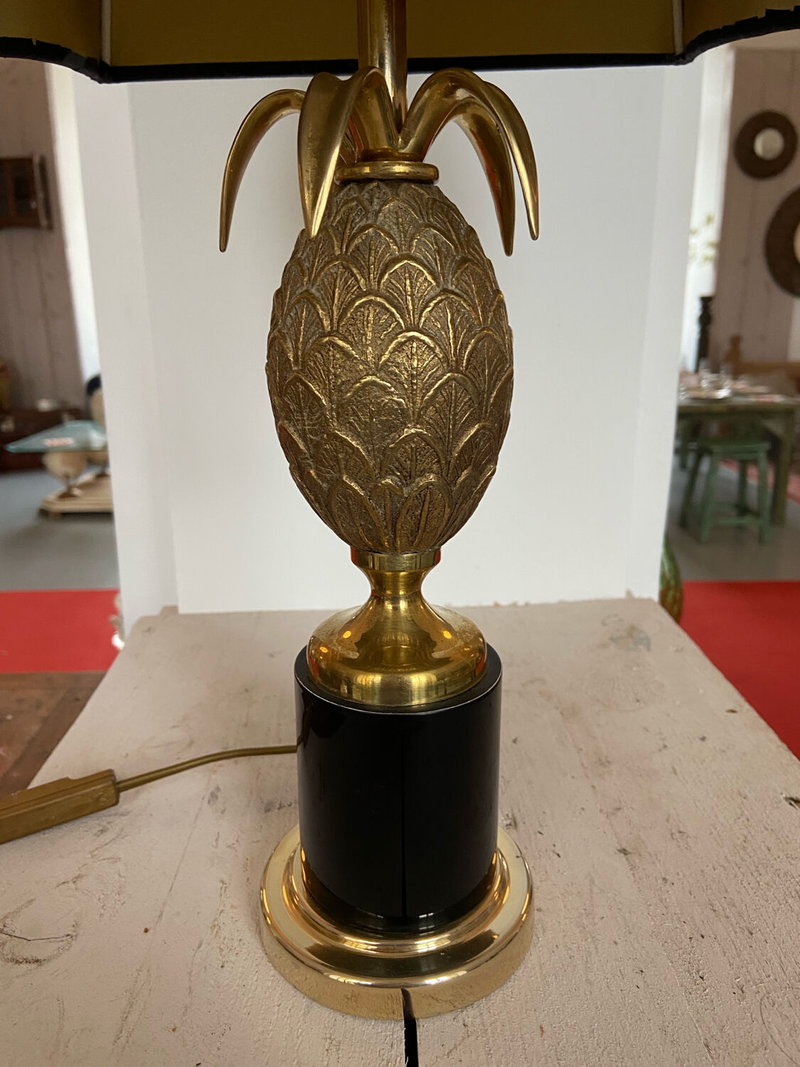 Lampe ananas « Hollywood Regency »