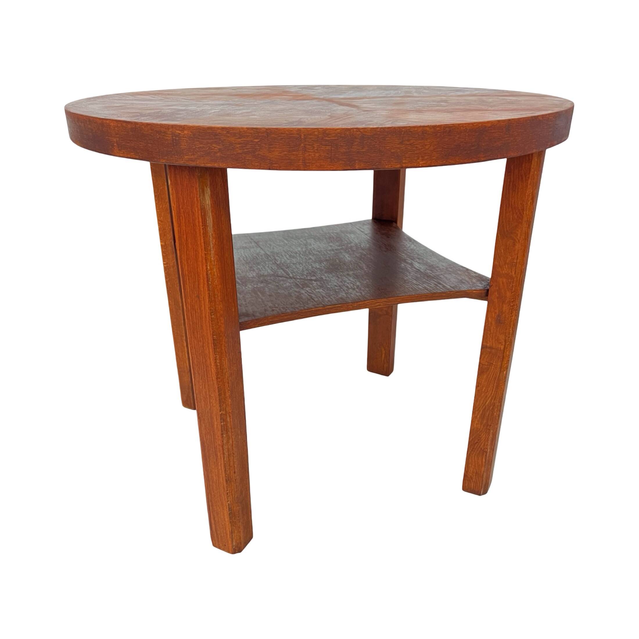 Round coffee table, Mid-Century, Art Deco, after renovation, Germany, 1960s