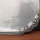 Antique yellow copper tray – 36 cm – Made in India