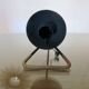 Authentic wall candle holder signed Laurids Lonborg, Denmark, metal and rattan.