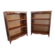 Set of 2 bibus 3 levels - oak color - bookcase shelves