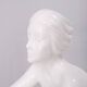 Art Deco White Ceramic naked Woman lamp Globe Italy 1970s
