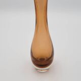 Contemporary amber glass vase