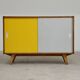 Yellow and grey U-452 sideboard by Jiri Jiroutek for Interier Praha 1960