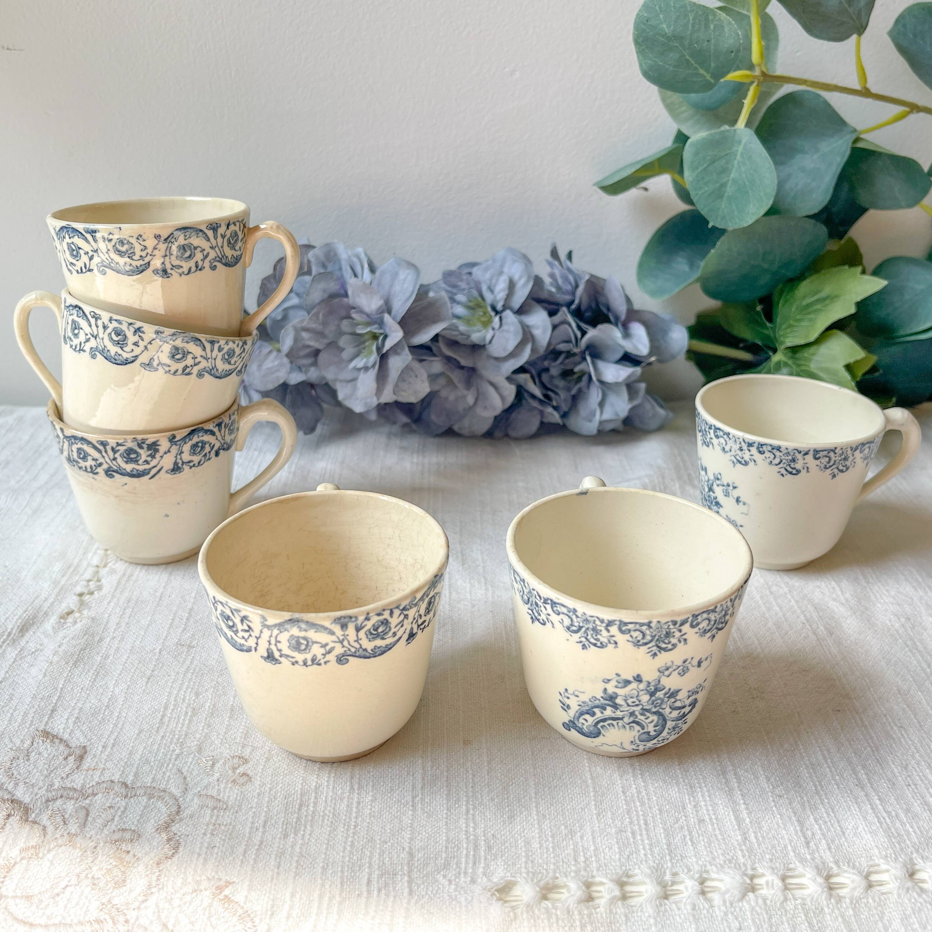 Coffee service in Gien earthenware Terre de fer