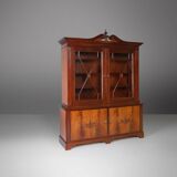 Exquisite Empire Style library cabinet with glass doors, Belgium, 1950s