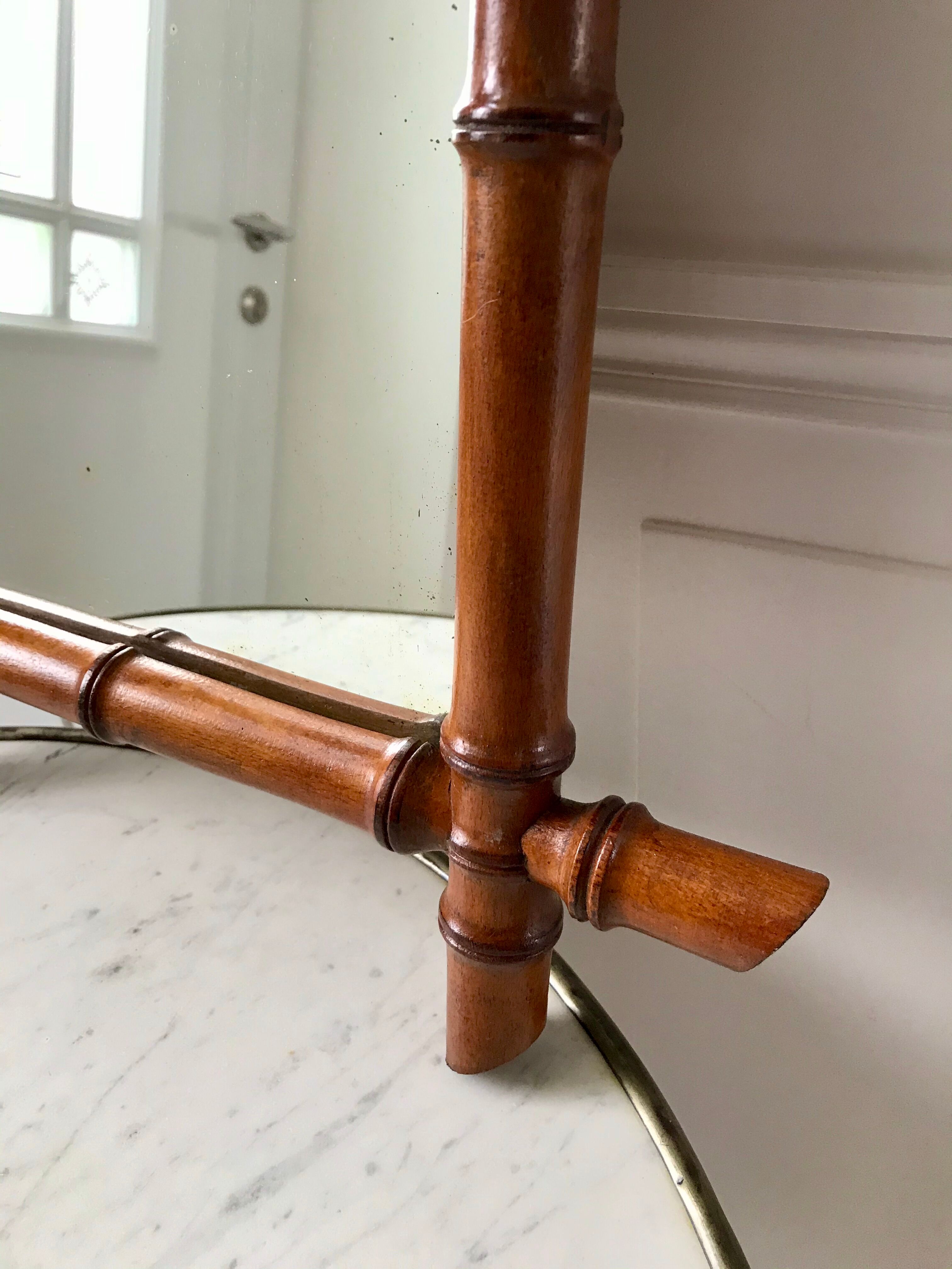 Wooden barber mirror Bamboo style 20-30s