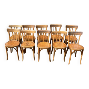 (Lot) 10 chaise bistrot