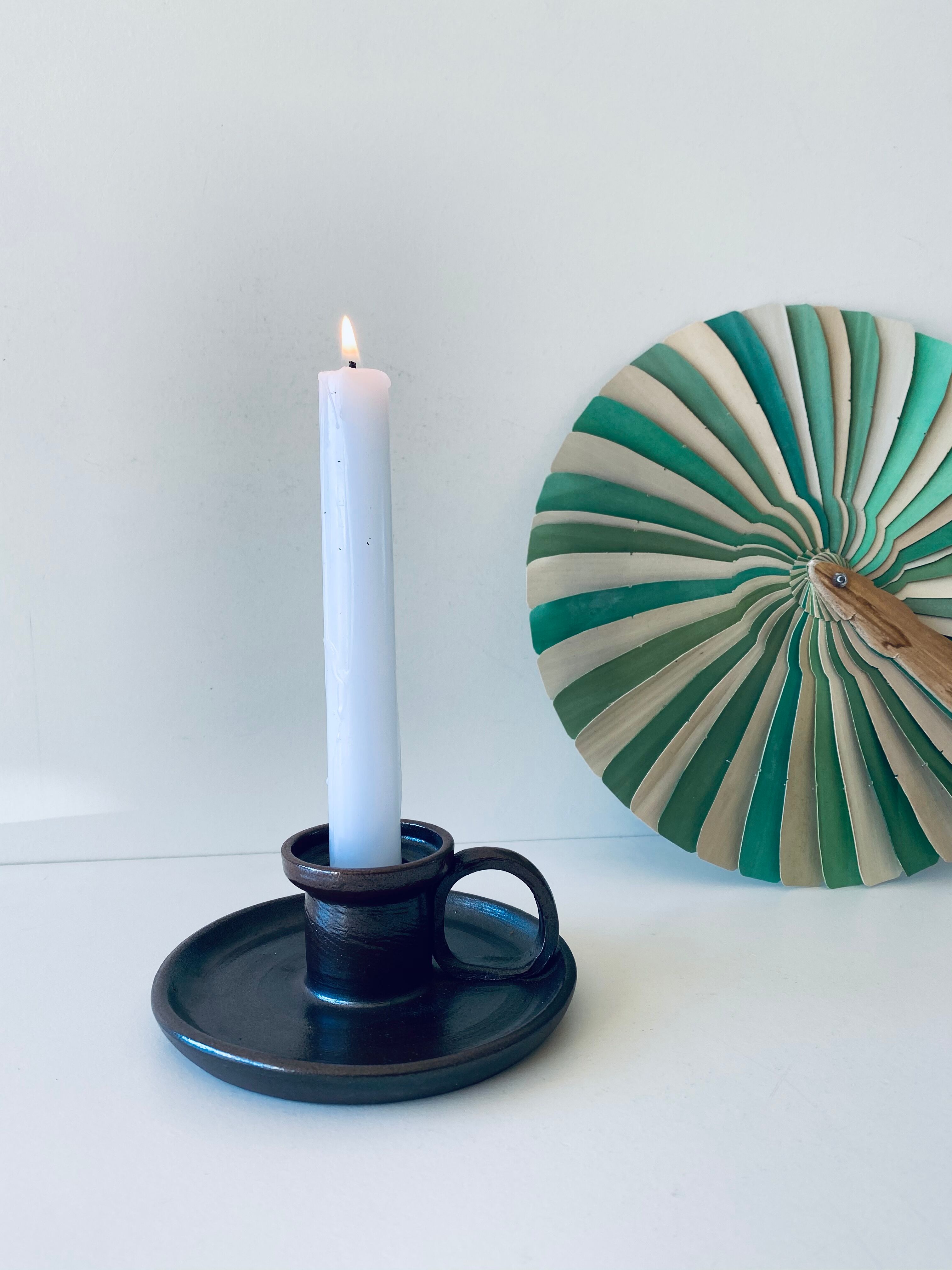 Signed ceramic bougeoir