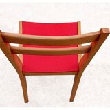 Vintage chairs 1950s wood and skai