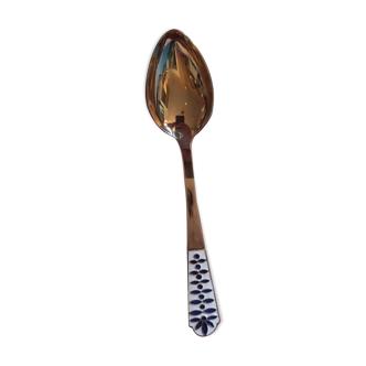 Russian enamelled silver spoon