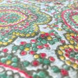 Pouf en rotin vintage