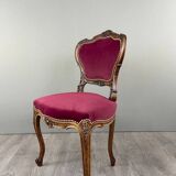 Ensemble chaise et repose-pieds de style louis xv, xixe siècle