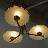 Lustre Bauhaus, fonctionnaliste en chrome et verre, 1920