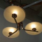 Bauhaus / Functionalist Chrome and Glass Chandelier, 1920s