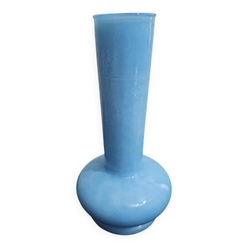 Small vintage turquoise blue opaline vase – Quelle brand