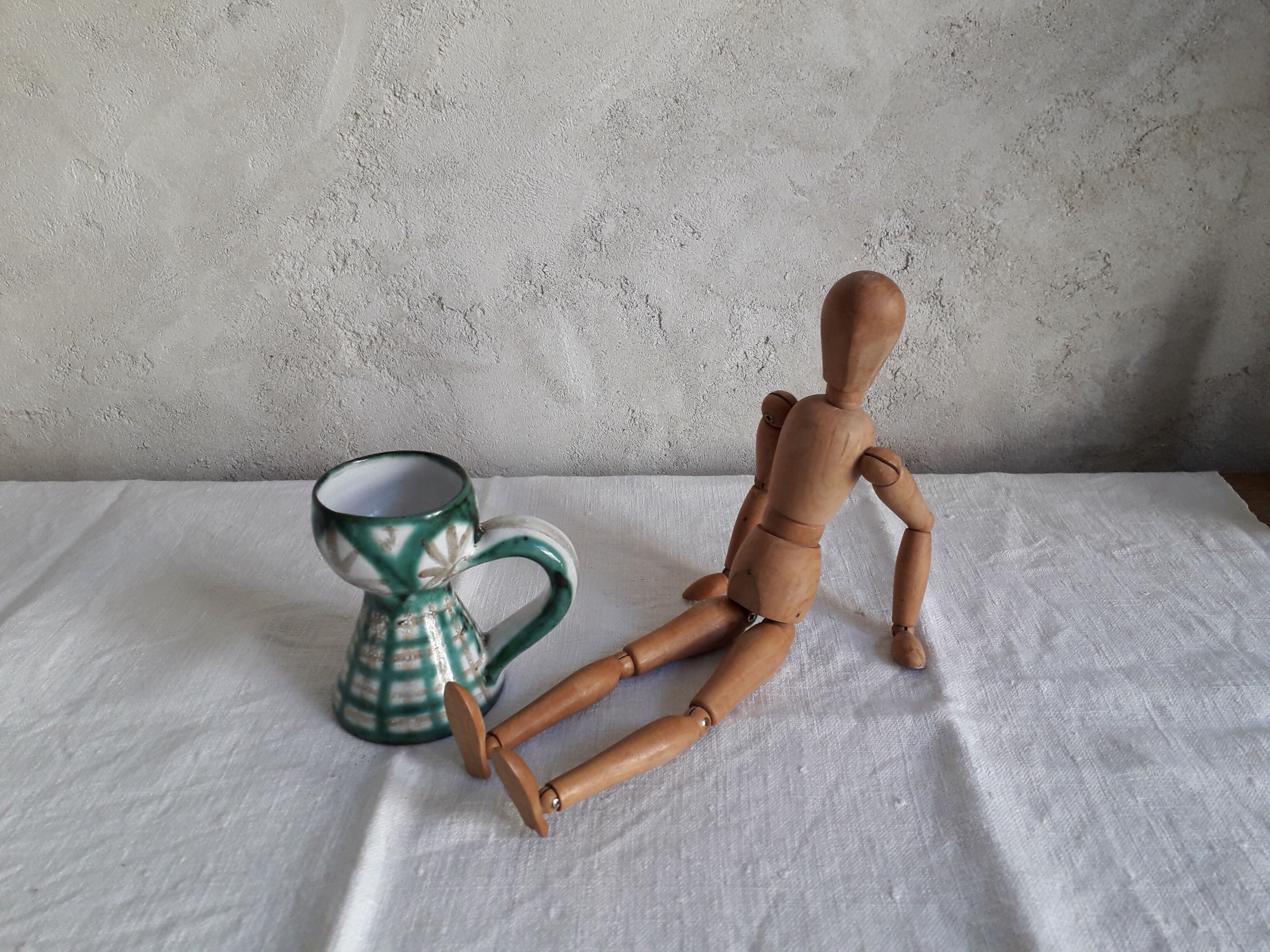 Ceramic candle holder by Robert Picault Vallauris vintage