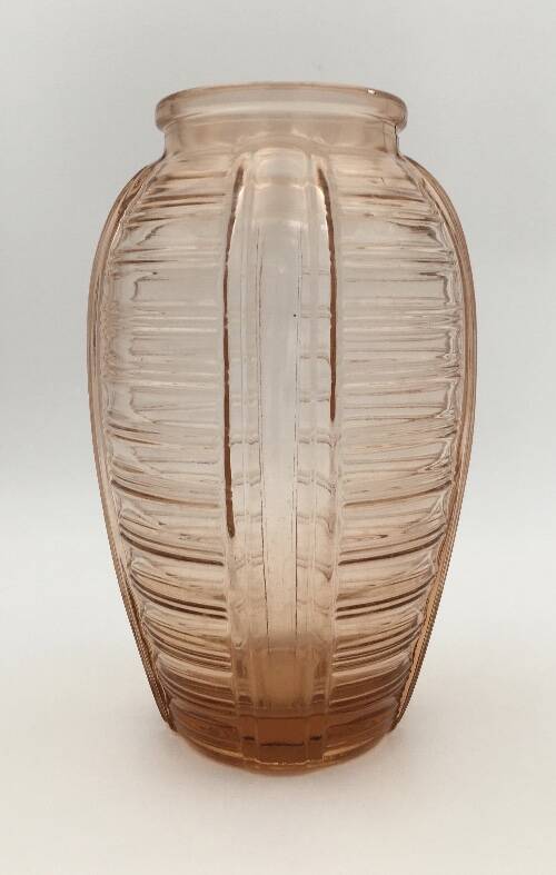 Vase style Art Déco verre moule rose