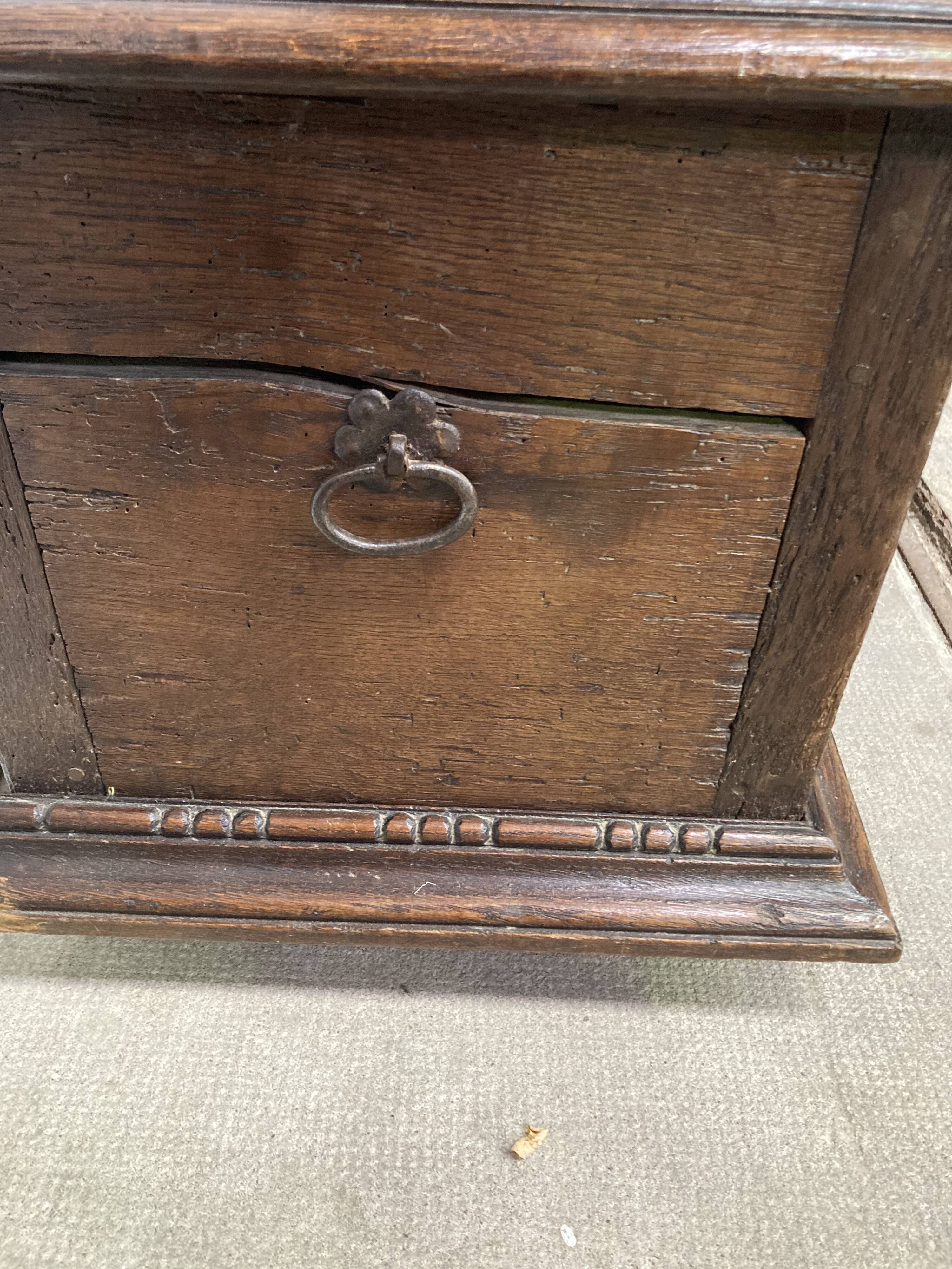 Old dark oak chest