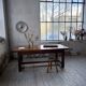 Rustic farmhouse table, solid oak, 2m