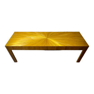 Table basse soleil marqueterie