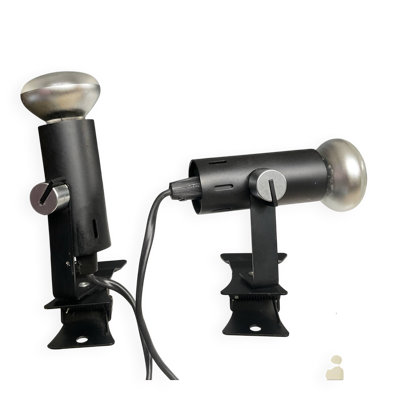 Paire de lampes à pince des années 70