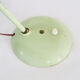 Lampe de bureau soucoupe en métal vert orientable. année 50