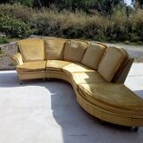 Velvet corner sofa