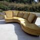 Velvet corner sofa