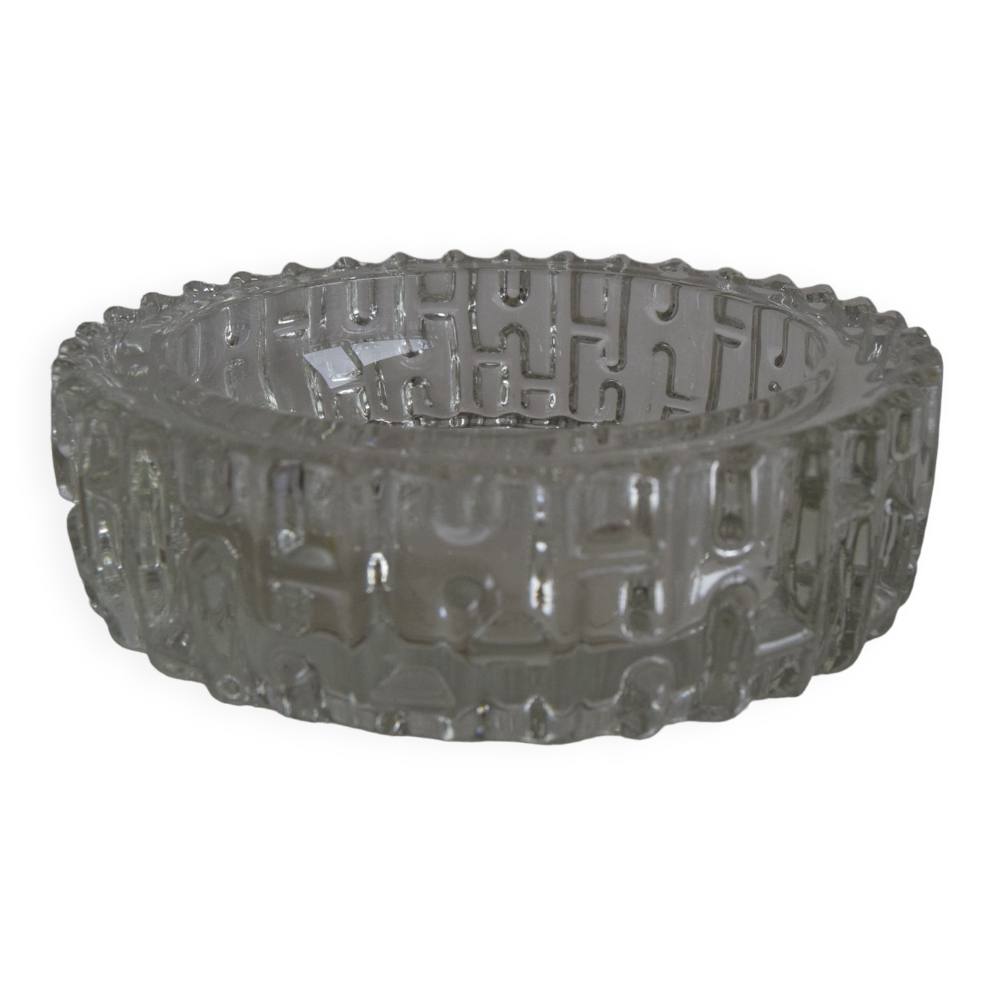 Vintage clear Ashtray-Designed by František Vízner for Hermanova Hut,1960's.