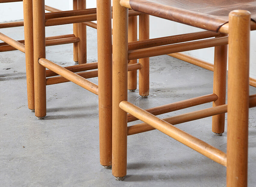 Ate van Apeldoorn Set of 6 Dining Chairs for Houtwerk Hattem 1960s