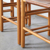 Ate van Apeldoorn Set of 6 Dining Chairs for Houtwerk Hattem 1960s