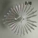 Textured glass centerpiece, made by Dartington