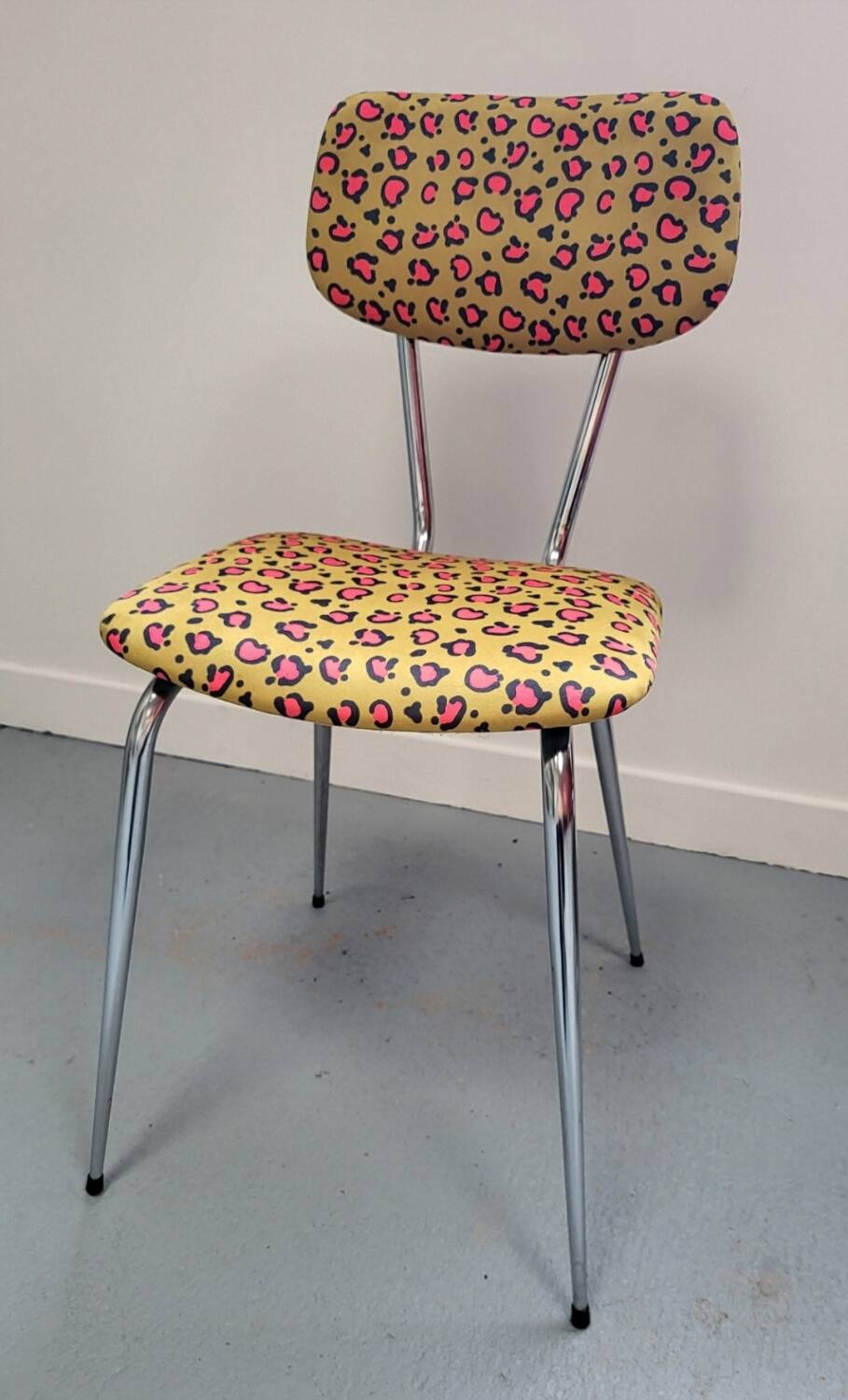 1970s Chrome Leopard Chair