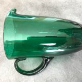 Vintage pichet in verre blown green emerald