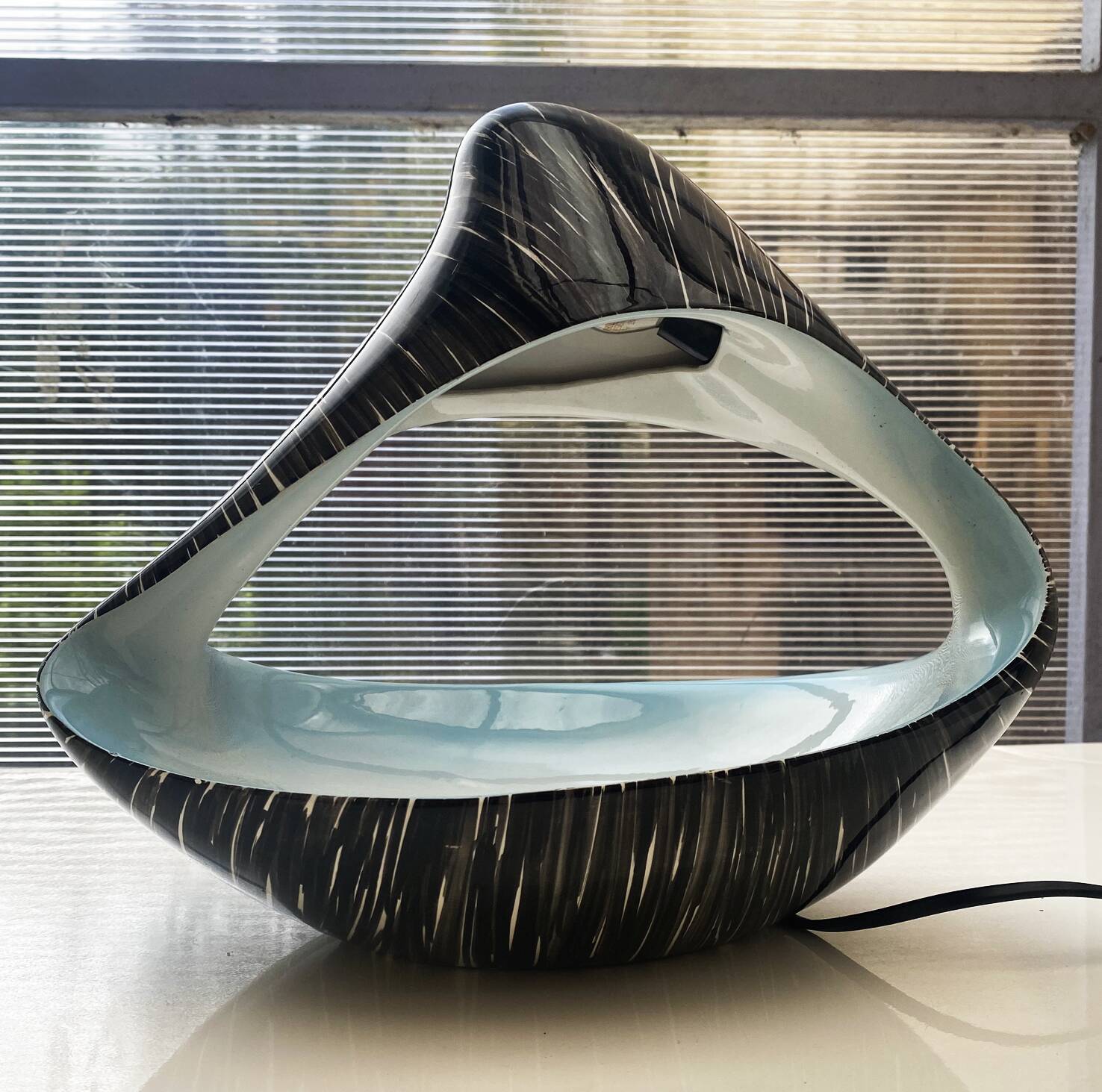 Ariele ceramic lamp, 1950s, Italy, Ariele Torino