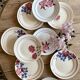 Set of 10 mismatched antique dinner plates