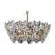 Small golden brass suspension with crystal glass inlay by Palwa, Germany, 1970s.