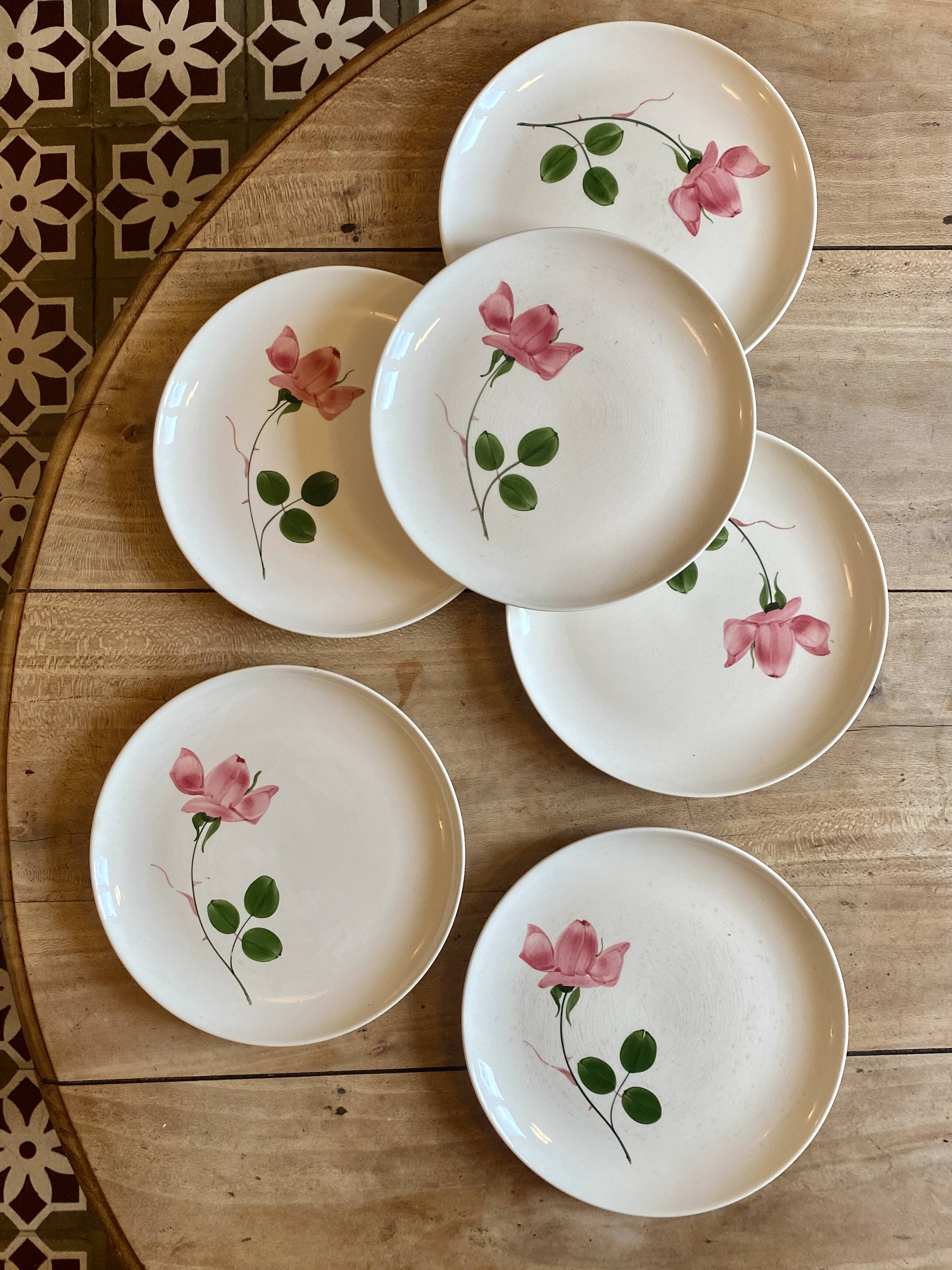 Set of 6 vintage flat plates - Magali model by Villeroy and Boch