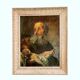 Painting signed GASSMANN (Bernard, 1942) – HSP - Old man carrying a child