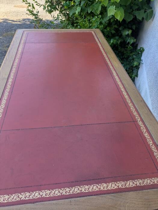 Louis XVI style oak desk