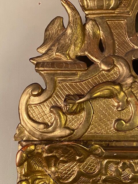 Golden Carved Wood Regency Mirror, Early 18th Century